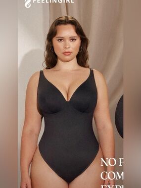 FEELINGIRL DEEP V-NECK SCULPT BODYSUIT NWT